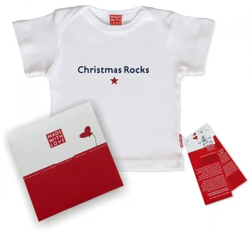 Baby-T-Shirt "Christmas rocks!", inklusive Geschenkverpackung