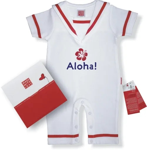 Babyshower Geschenke Aloha Matrosenanzug - für Mädchen und Jungen - im Geschenkkarton