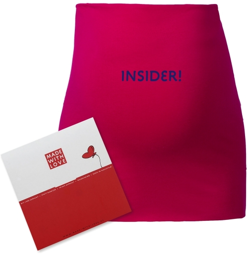 Preview: Umstandsmode, Bauchband in 4 Farben "Insider!", inklusive Geschenkverpackung