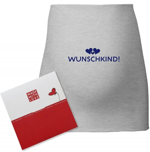 Preview: Umstandsmode UKSH, Bauchband Wunschkind in 3 Farben, inklusive Geschenkverpackung