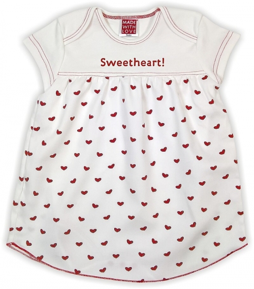 Preview: Babykleid mit Herz "Sweetheart!", inklusive Geschenkverpackung