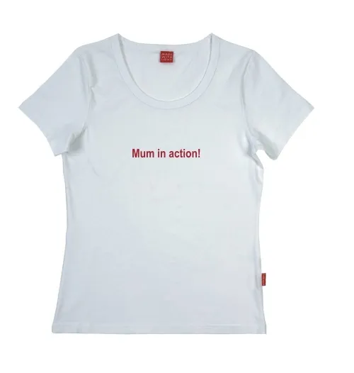 Mama-Shirt: "Mum in action!", Geschenkverpackung optional