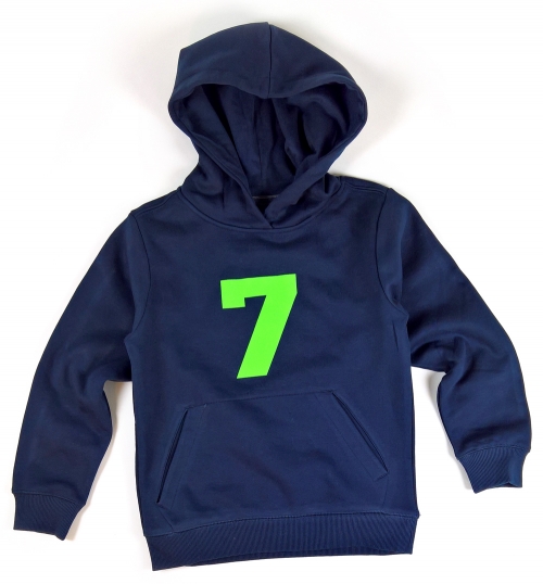 7 Geburtstag Geschenk 7 Jährige Kinder Hoody blau, rot, türkis