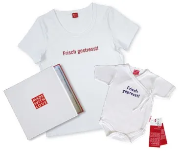 Mama-Baby-Set: "Frisch gepresst!" & "Frisch gestresst!", inklusive Geschenkverpackung