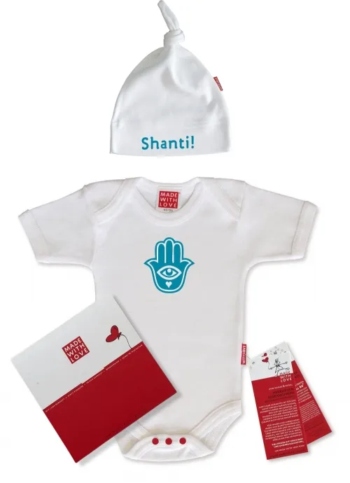 Yoga Baby Set "Shanti! / Fatima", türkis ☯, inklusive Geschenkverpackung