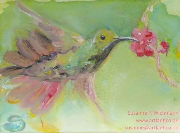 Kunstkarte-Kolibri