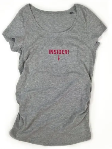 Lustige Schwangerschaftsshirts T-Shirt Damen Insider in 4 Farben weiss, grau, blau, schwarz