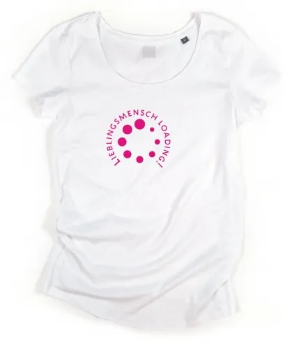 T-Shirt schwanger Lieblingsmensch Loading - in 4 Farben weiss, grau, blau, schwarz - optional als Geschenk verpackt