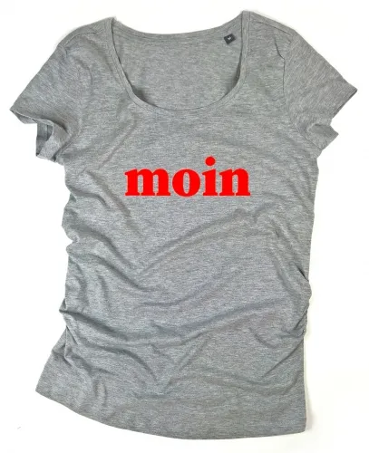 Umstandsshirt T-Shirt Schwangerschaft MOIN - in 4 Farben weiss, grau, blau, schwarz